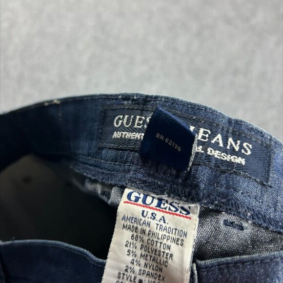 Vintage Guess Pants Womens 28 Blue Bootcut Casual 5‎ Pockets Cotton Blend Adults - Picture 7 of 11
